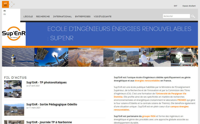 Sup'EnR - École d'ingénieurs en énergies renouvelables
