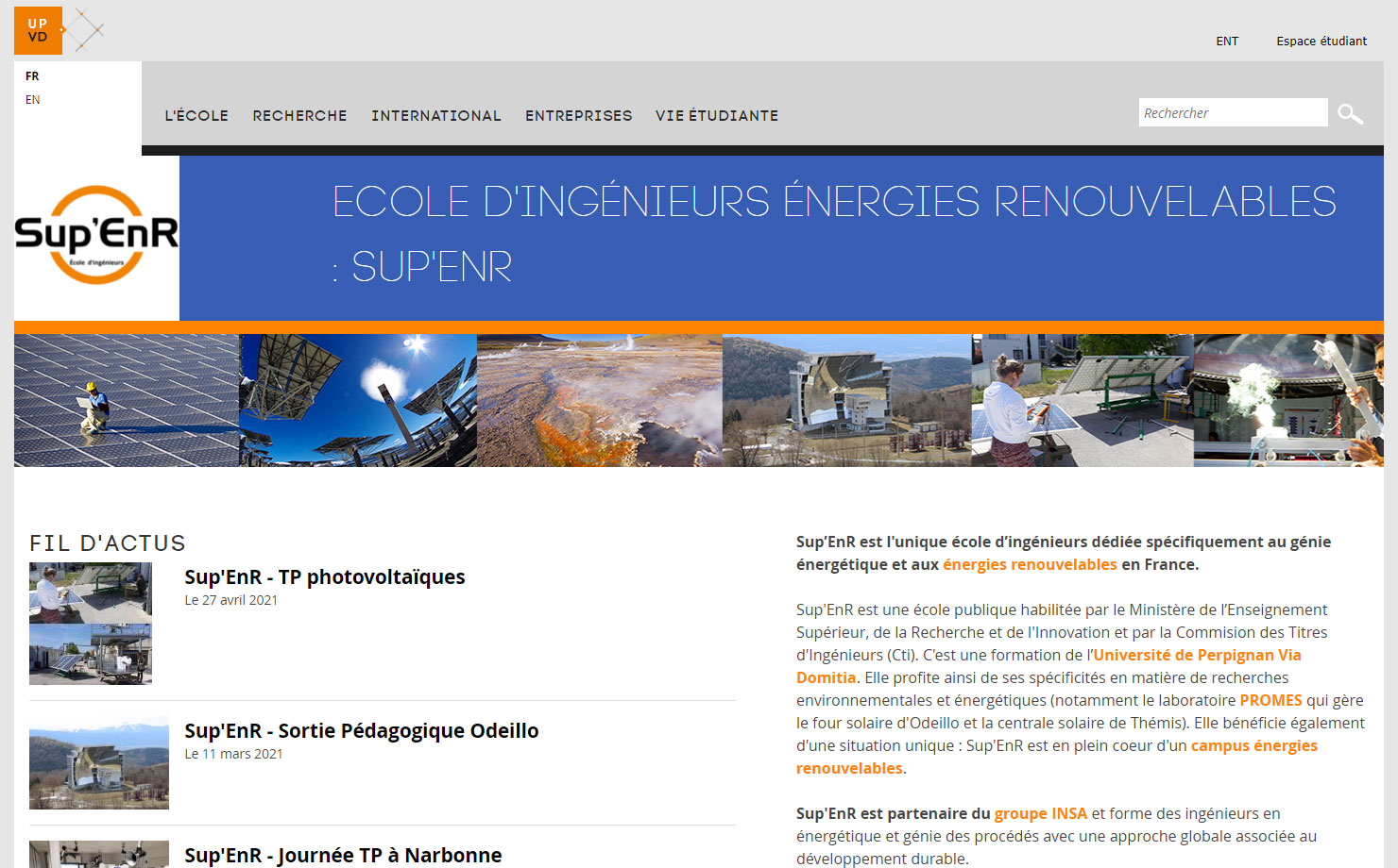 Sup'EnR - École d'ingénieurs en énergies renouvelables