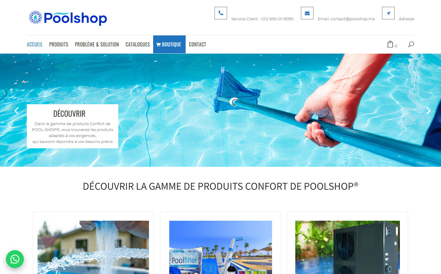 POOL-SHOP - Produits d'entretien piscine Maroc