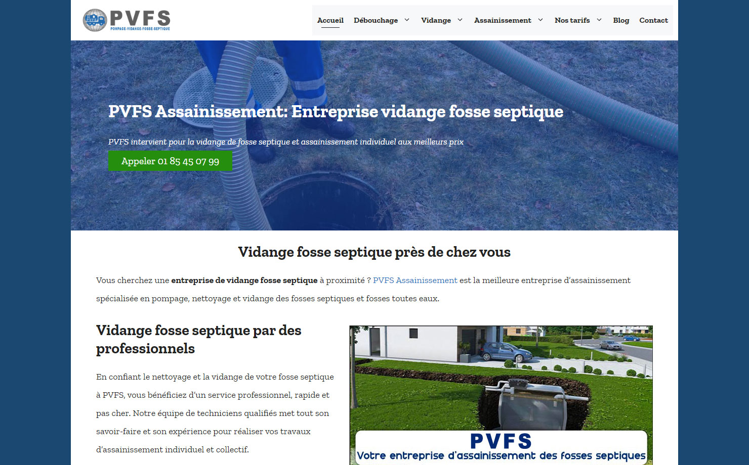PVFS Assainissement - Pompage fosse septique