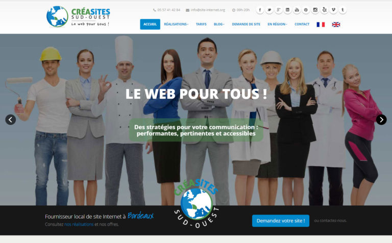 CréaSites Sud Ouest : Création de site internet à Bordeaux