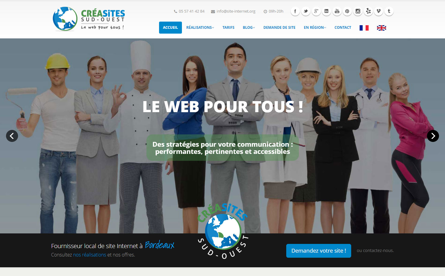CréaSites Sud Ouest : Création de site internet à Bordeaux