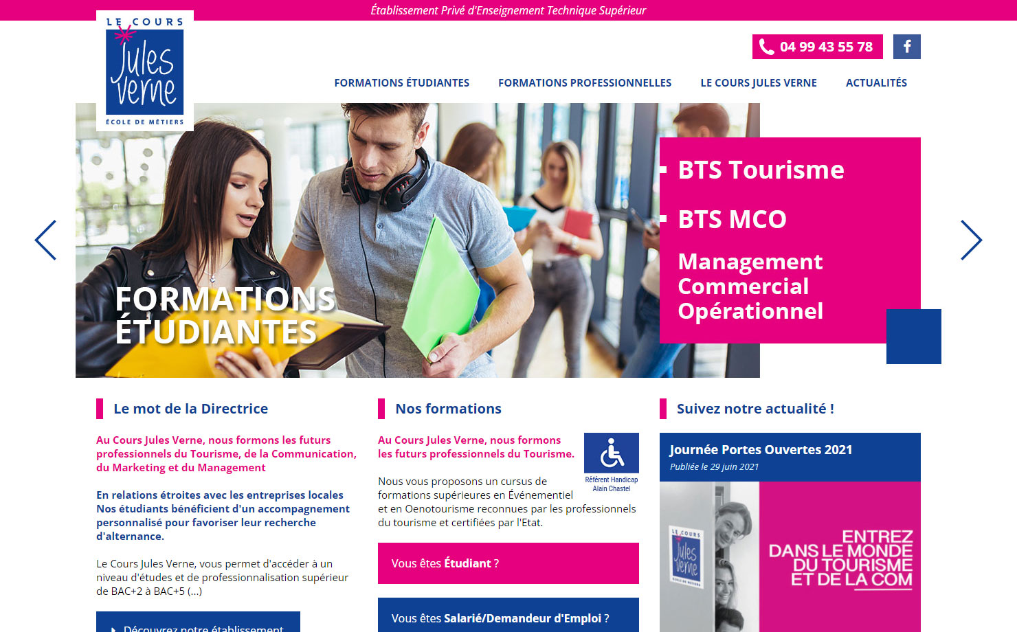 Le Cours Jules Verne - Centre de Formation Tourisme et Communication à Agde