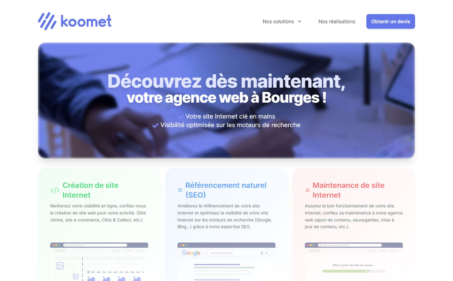Agence web Koomet - Création de site Internet à Bourges
