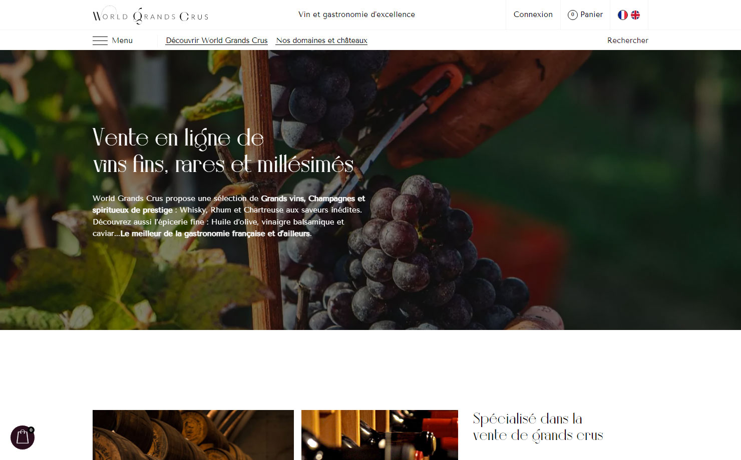 World Grands Crus - Vente en ligne de vins, grands crus et spiritueux