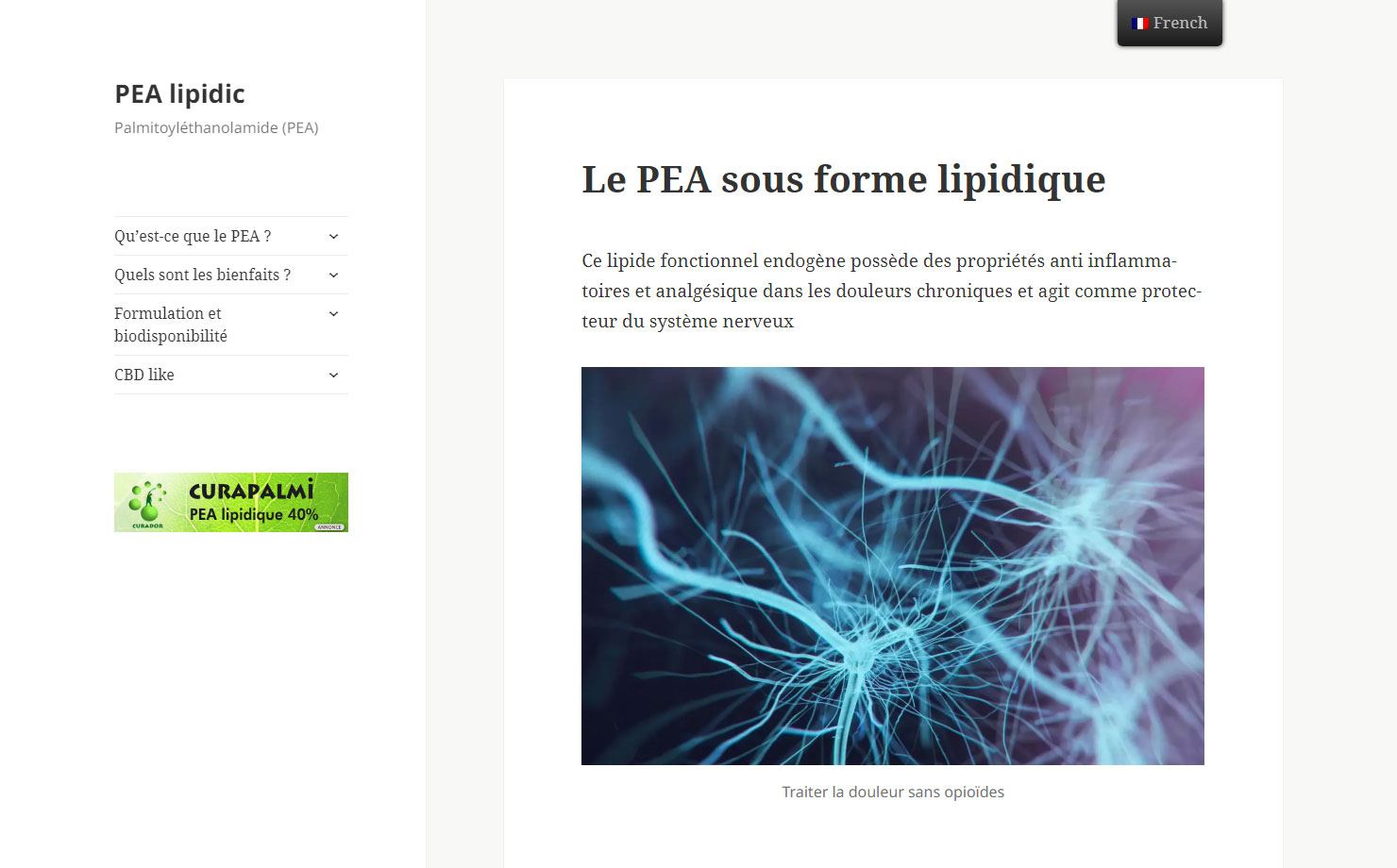 PEA lipidique - Palmitoyléthanolamide (PEA)