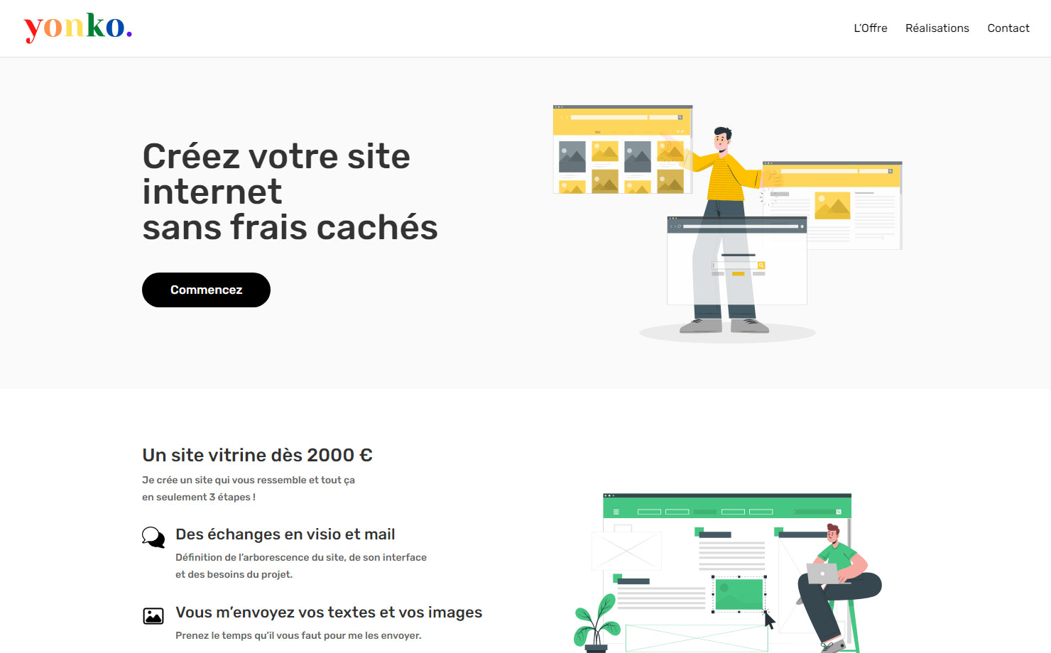Yonko - Création de site vitrine sur mesure