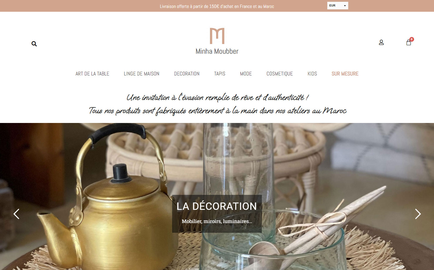 Minha Moubber - La décoration artisanale fait main au Maroc