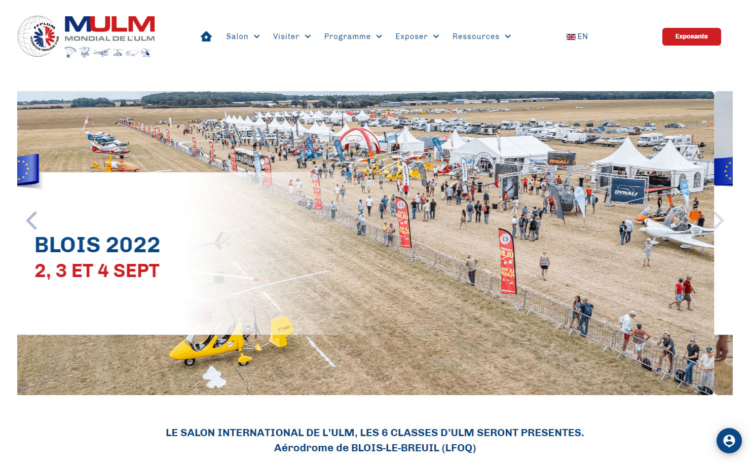 Salon Mondial de l'ULM 2022 à Blois