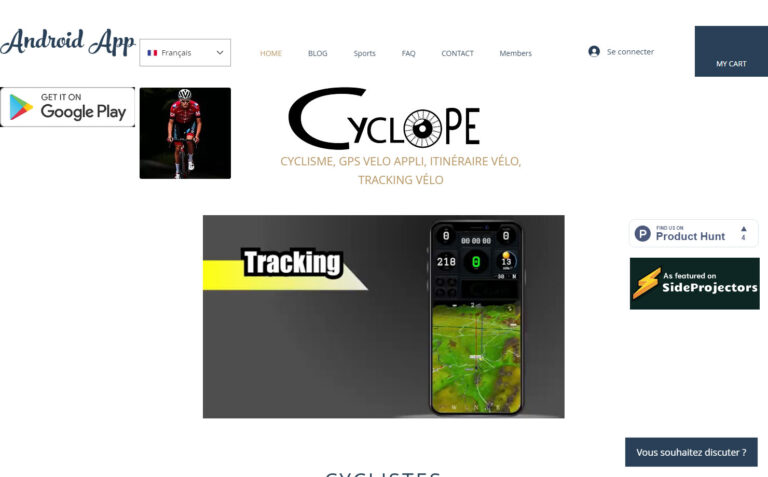 Cyclope - Application vélo sur Android
