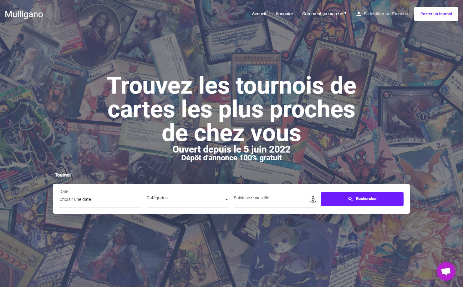 Mulligano plateforme 100% francophone pour les tournois de cartes