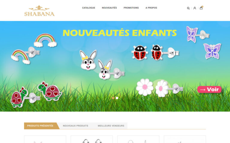 Shabana - Boucles d'oreilles en Argent 925 pour enfant