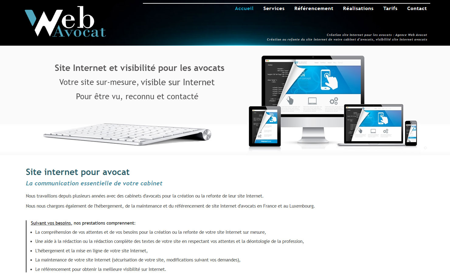 Agence Web Avocat - Création site web avocat, référencement site internet avocat