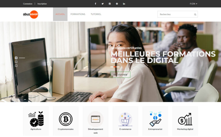 AbuzSavoir - Site dédié aux formations en ligne dans plusieurs domaines