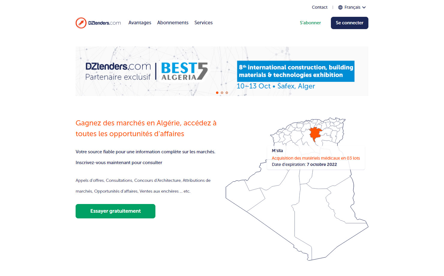 DZtenders.com - Appels d'offres en Algérie