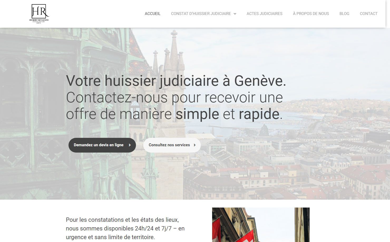 Etude H.Reymond - Huissier en ville de Genève