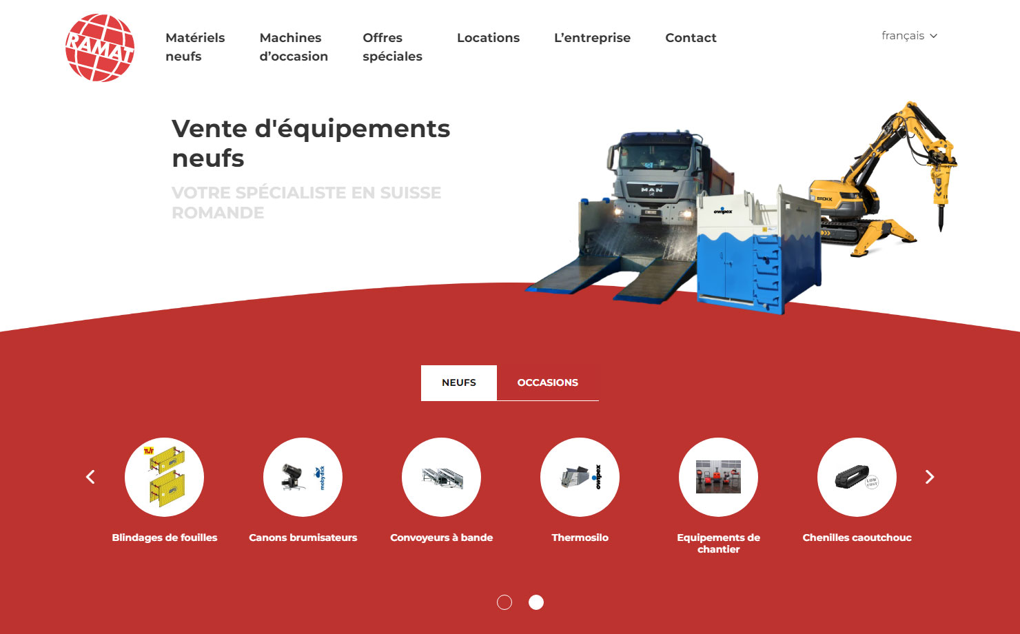 Ramat - Engins de chantier neufs et d’occasion en Suisse
