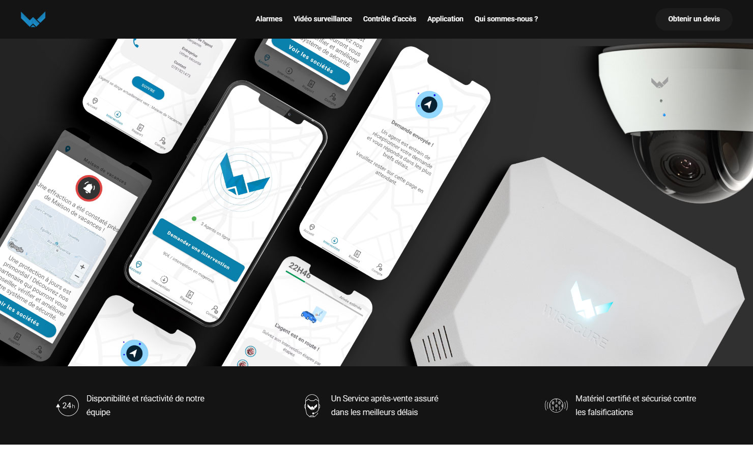 Wisecure - Application d'alarme et d'agent de sécurité gardiennage et intervention