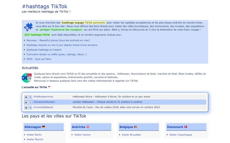 Hashtags TikTok