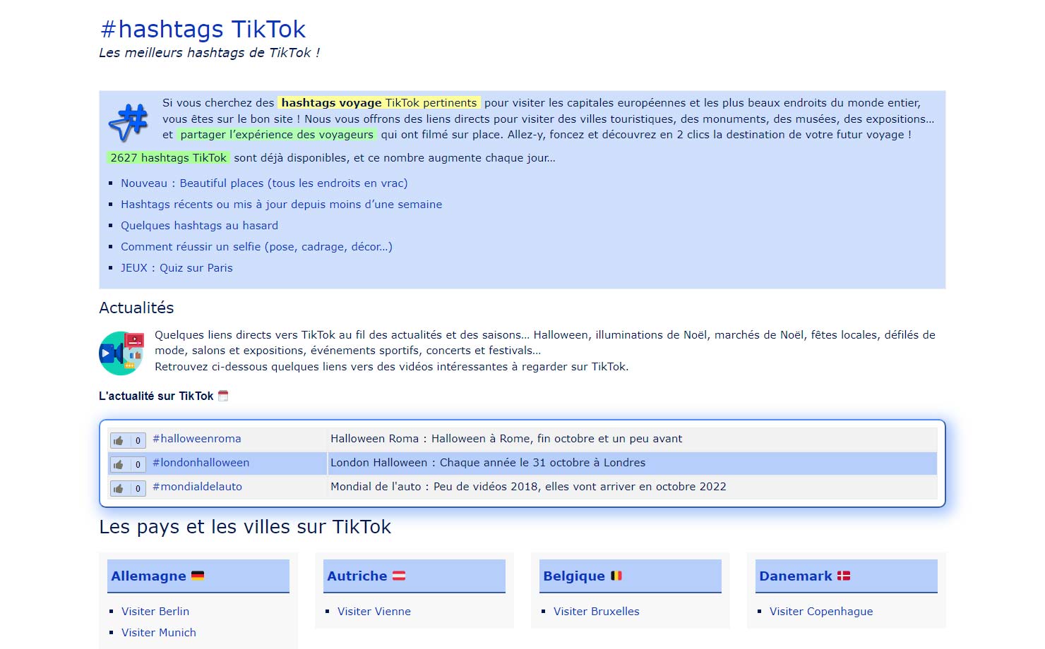 Hashtags TikTok