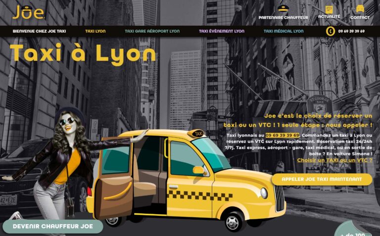 Joe - Réservation taxis et VTC sur Lyon