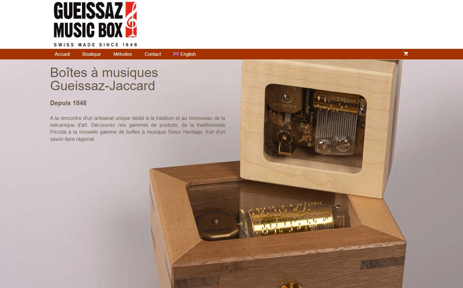 Réalisation de boîtes à musique faites main