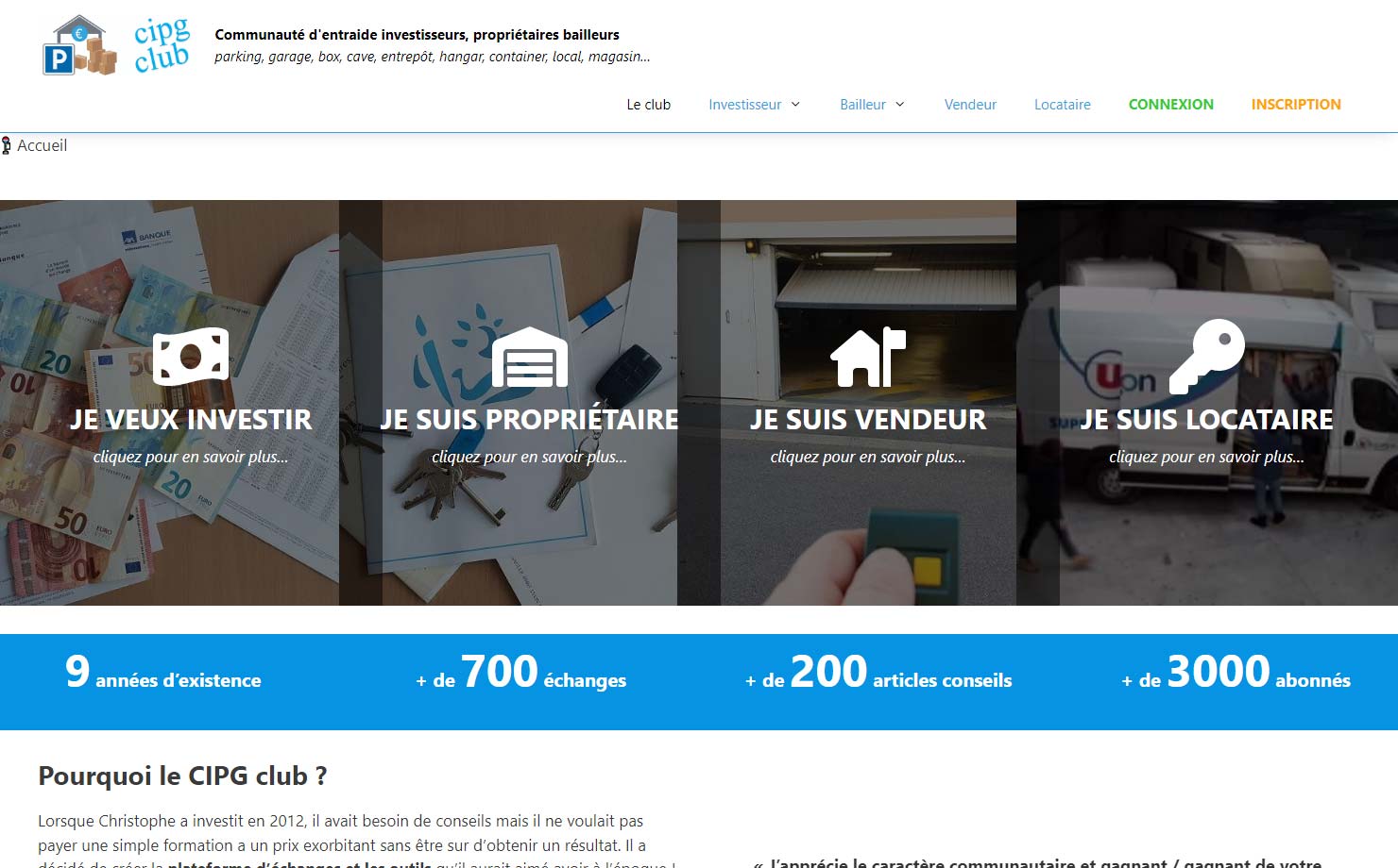 CIPG club - Communauté d'entraide investisseurs, propriétaires bailleurs