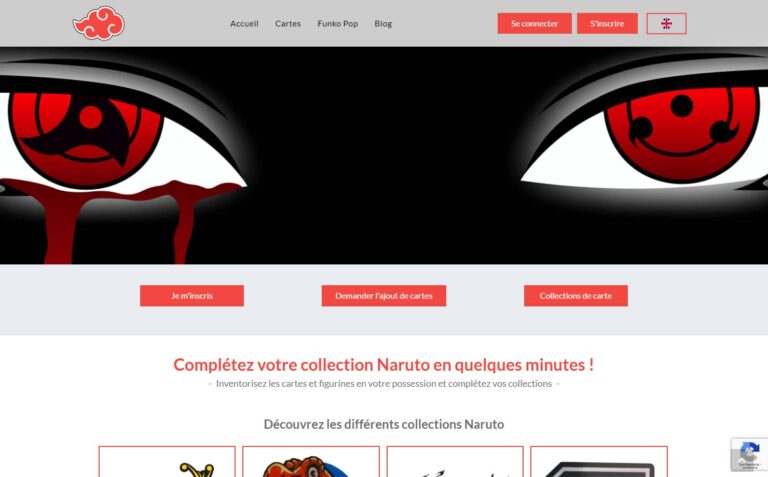 Narutodex - Votre suivi de collection de cartes Naruto