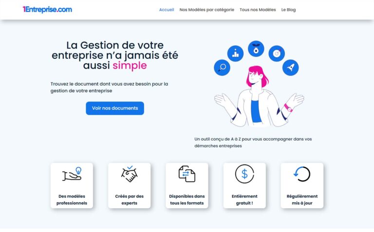 1Entreprise.com - Modèle de document pour la gestion de votre entreprise