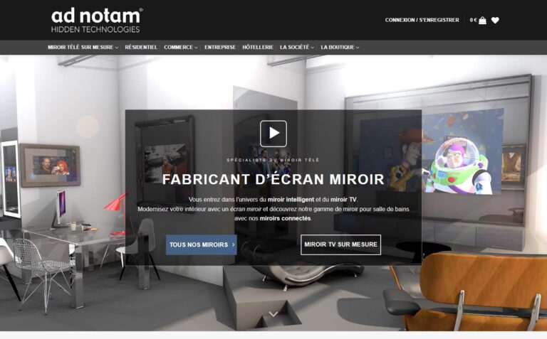Ad notam France - Miroir connecté et miroir Télé