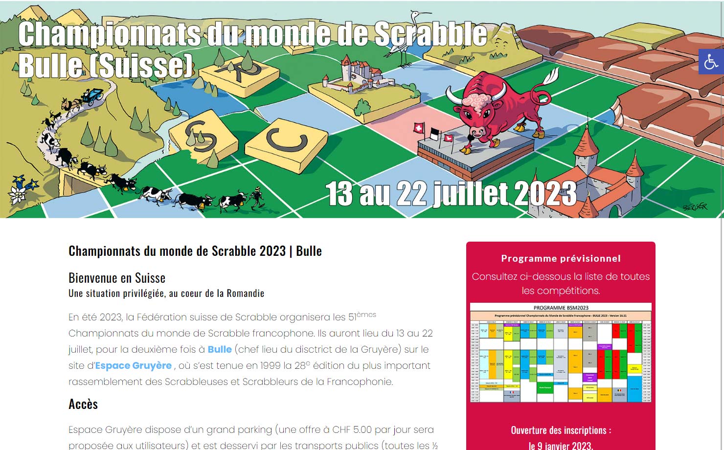 Les championnats du monde de Scrabble en Suisse