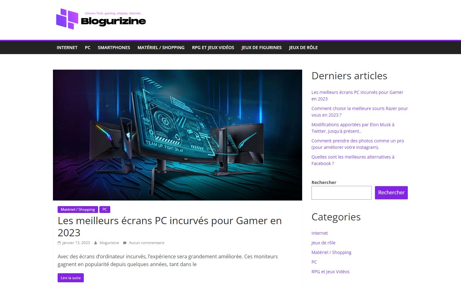 Blogurizine - Univers Tech, Gaming, Roleplay