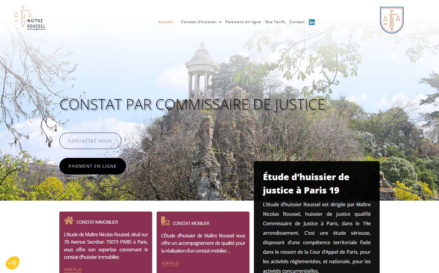 Maitre Roussel - Huissier à Paris 19