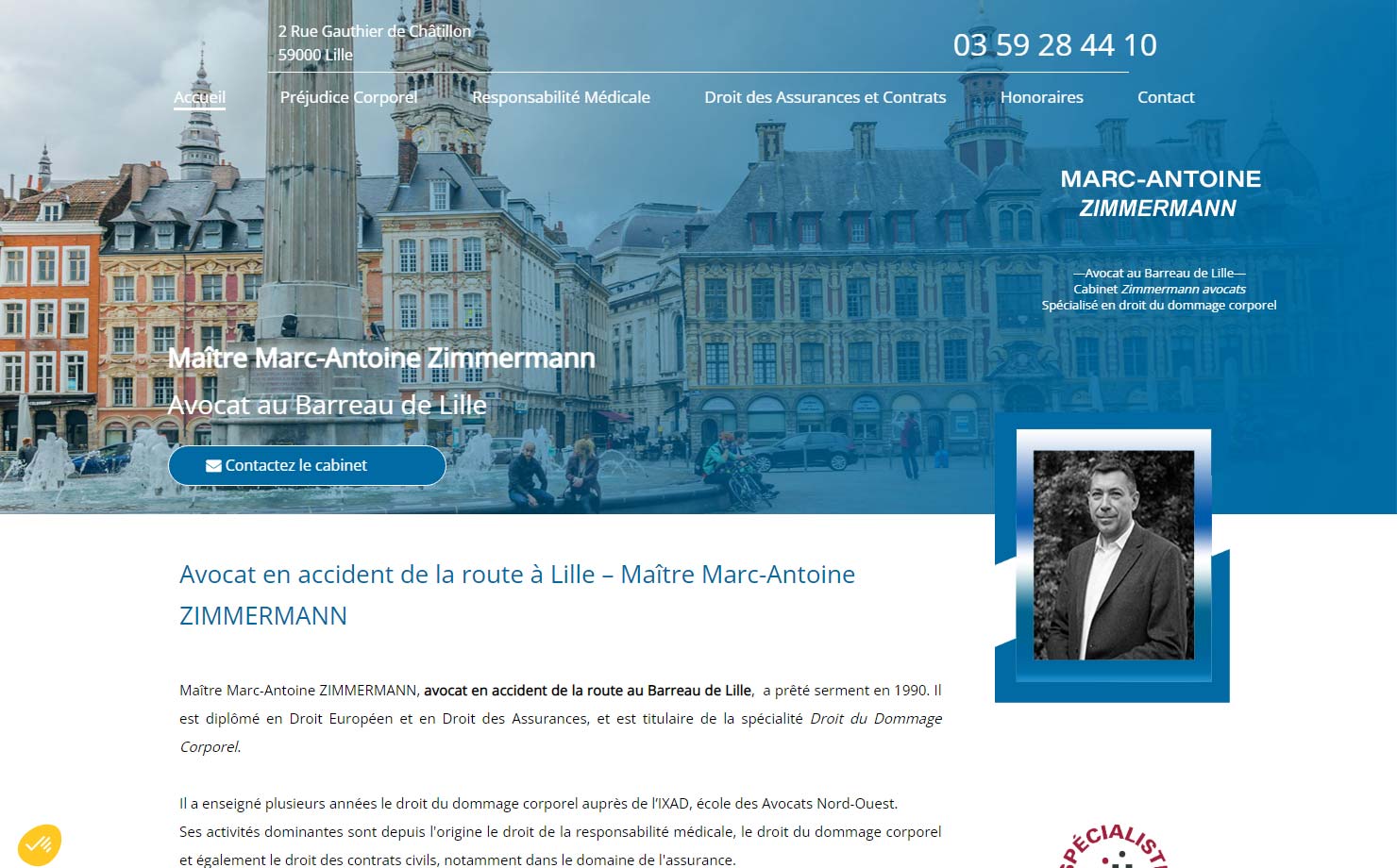 Maître ZIMMERMANN - Avocat accident à Lille