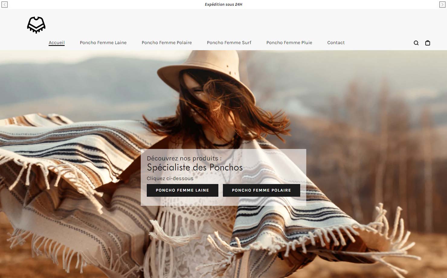 Poncho Femme