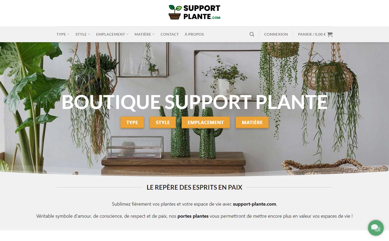 Support Plante