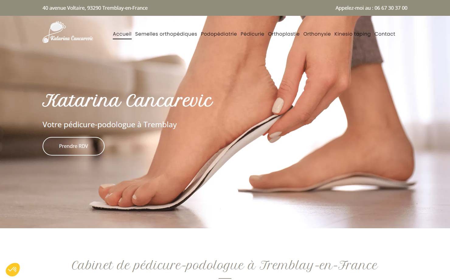 Katarina Cancarevic - Spécialisée en podopédiatrie à Tremblay-en-France