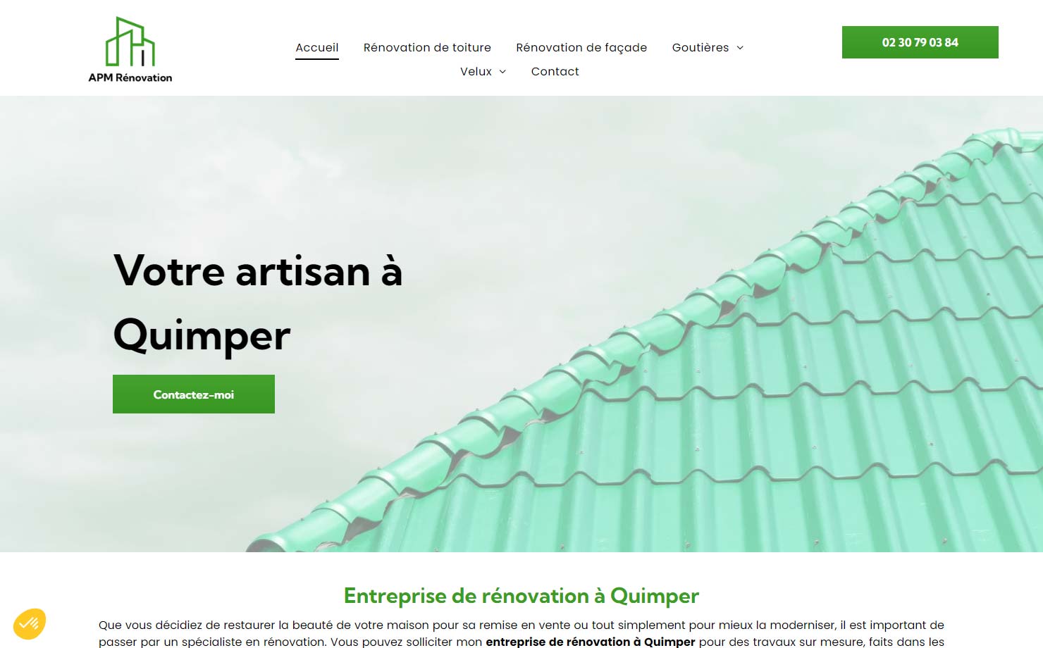 APM Rénovation - Toiture à Quimper