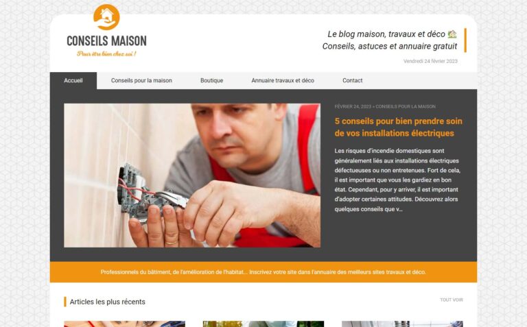 Conseils Maison - Blog bricolage, travaux, déco, jardin