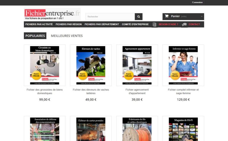 Fichierentreprise - Achat de base email entreprise