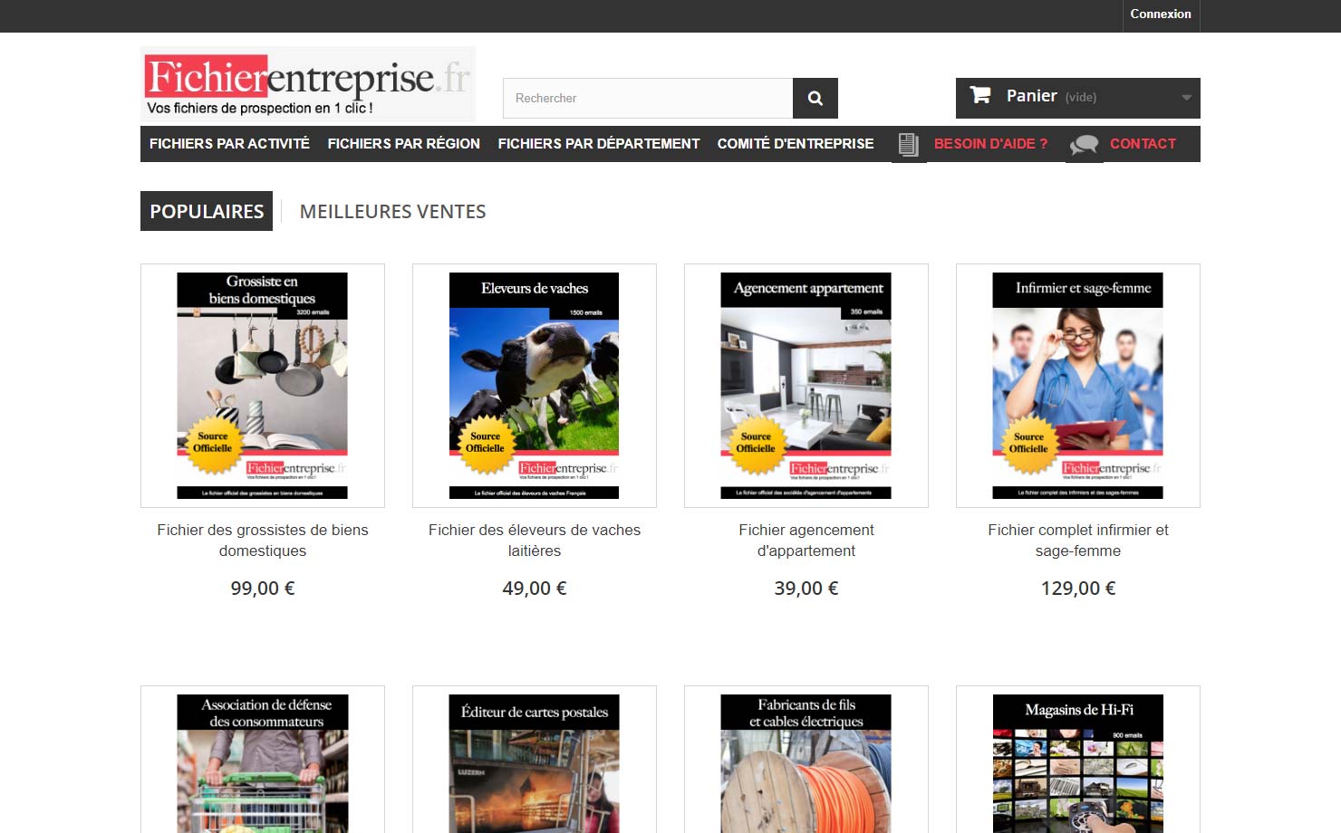 Fichierentreprise - Achat de base email entreprise