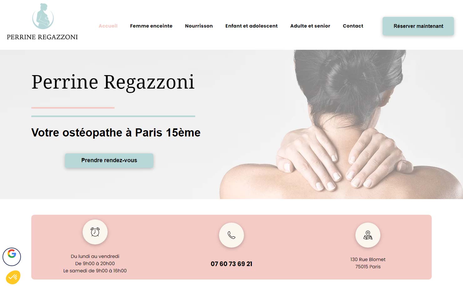 Perrine Regazzoni - Ostéopathe pédiatrique à Paris