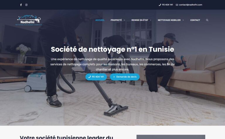 Nadhefni - Société de nettoyage n°1 en Tunisie