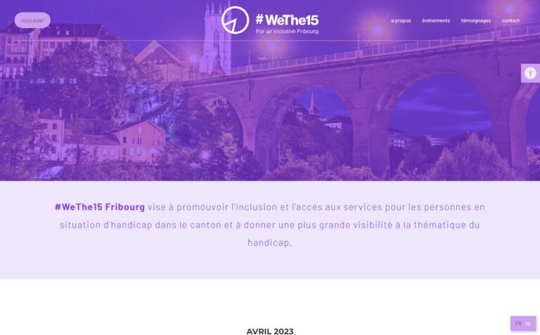 #WeThe15 - Soutien à l’intégration des handicapés à Fribourg