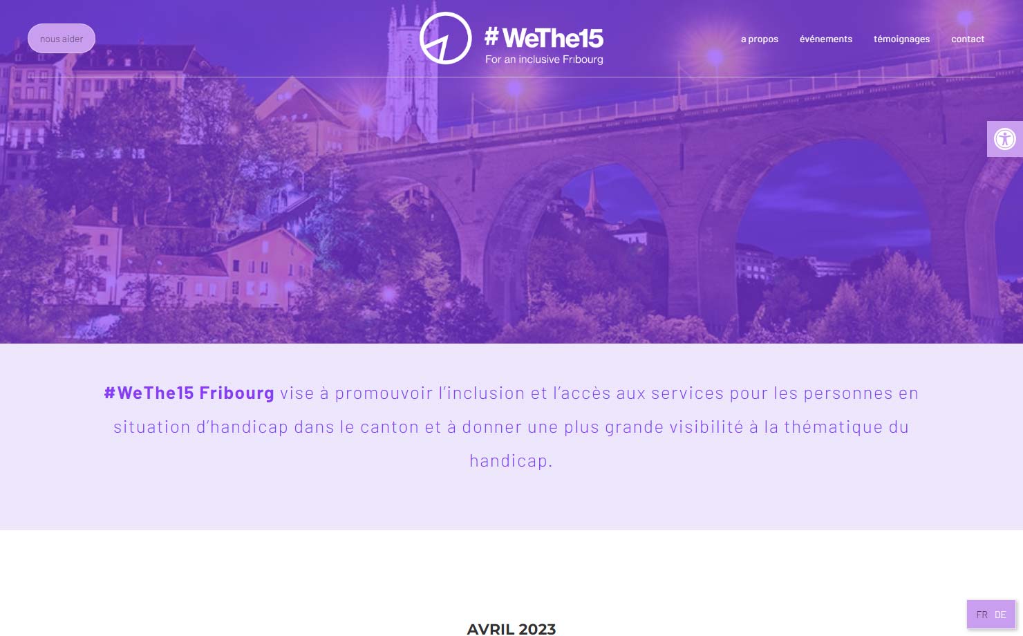 #WeThe15 - Soutien à l’intégration des handicapés à Fribourg