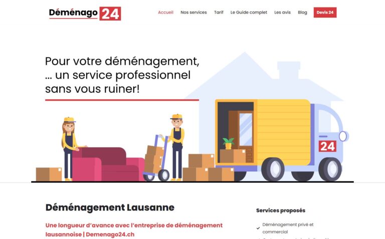 Déménago 24 - Service de déménagement en région lausannoise