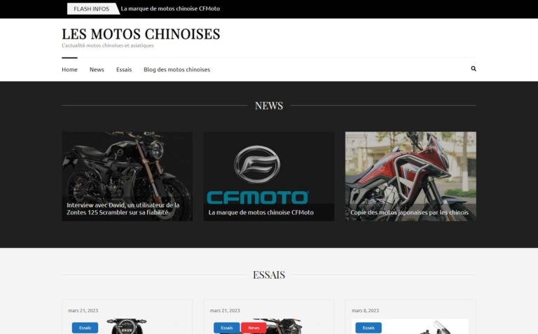 Motos Chinoises - L'info des motos chinoises en France