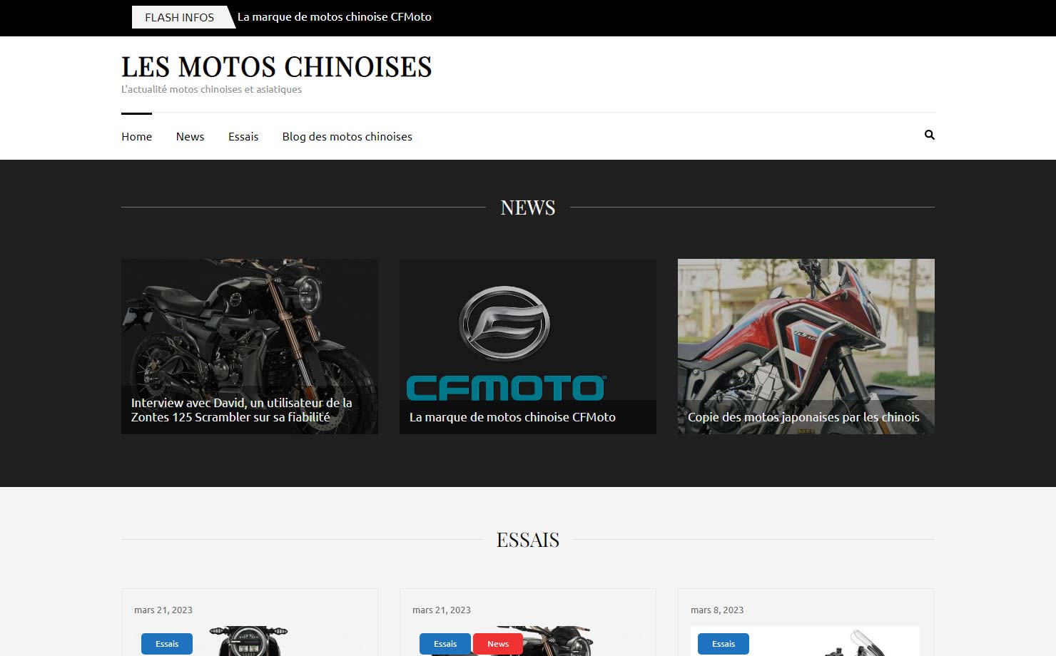 Motos Chinoises - L'info des motos chinoises en France