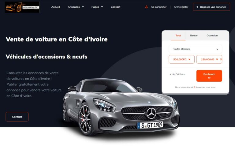 Akwaba Nolimit - Annonce de vente et location de voiture en Côte d'ivoire