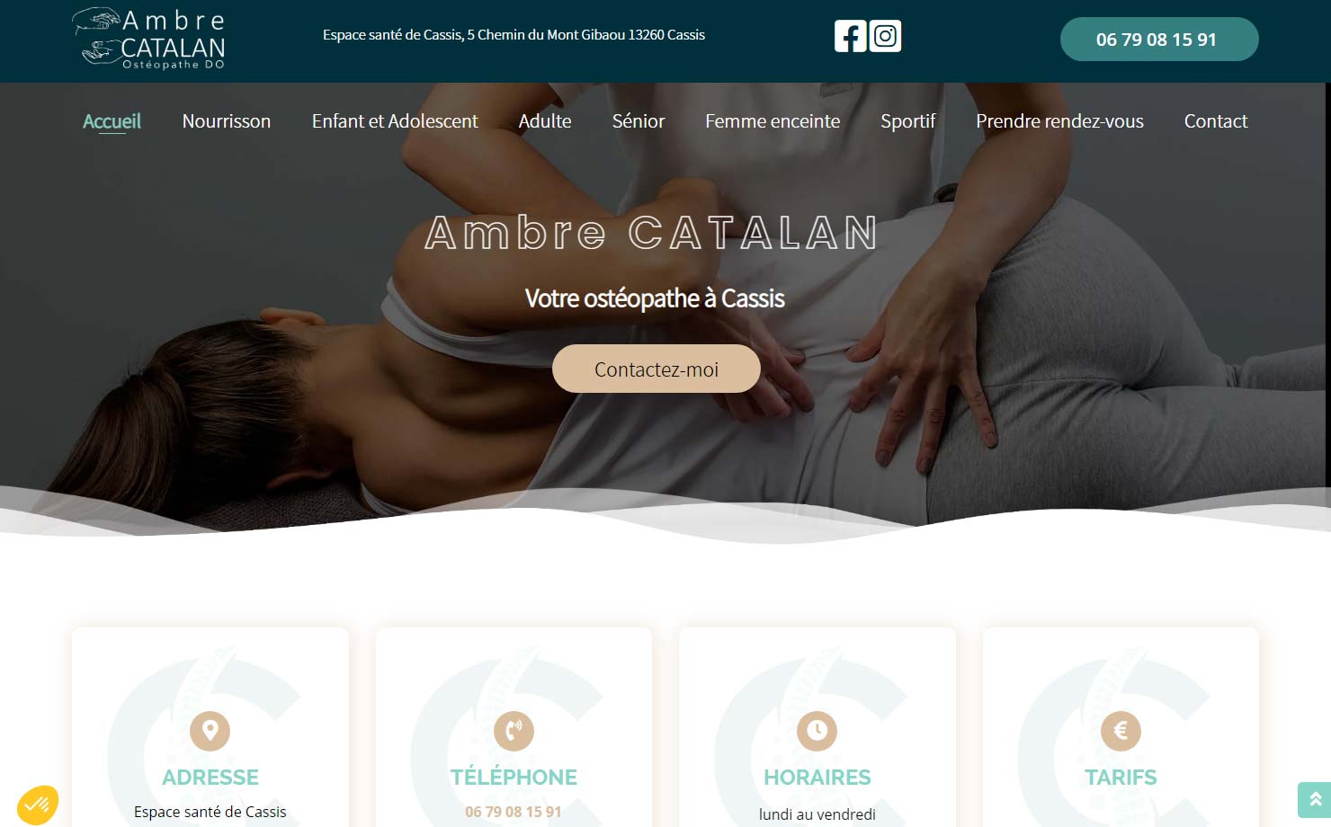 Ambre Catalan - Cabinet d'ostéopathe à Cassis